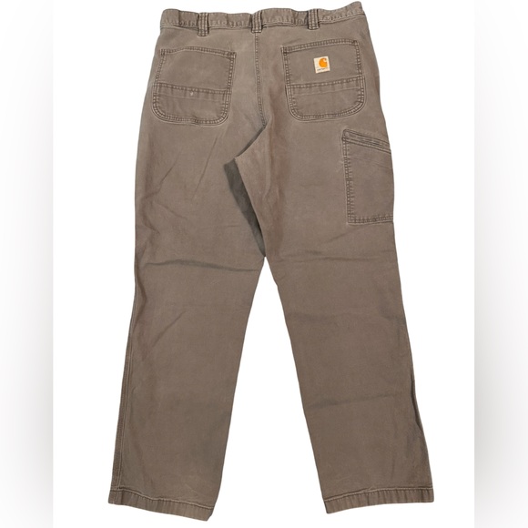 Carhartt Relaxed Fit Work Pants Gray Utility Canvas 38x30 - Picture 4 of 7